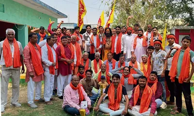 बावल में परशुराम जयंती पर ब्राह्मण समाज ने निकाली भगवा यात्रा