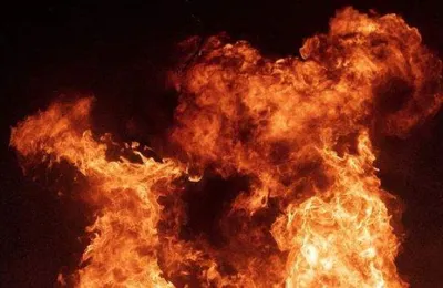 थाना गांव में कंपनी के यार्ड में लगी आग  करोड़ों का नुकसान