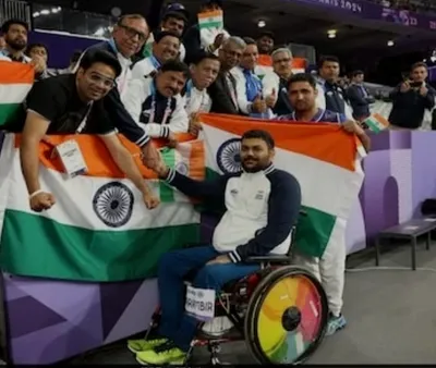 paris paralympics  एशियाई रिकार्ड के साथ धर्मबीर ने जीता सोना  गांव में जश्न