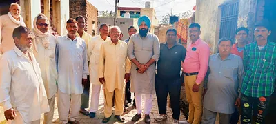 विक्रमजीत सिंह चीमा को गांव हरिपुरा के सैकड़ो लोगों ने दिया समर्थन