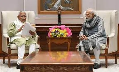 प्रधानमंत्री मोदी से मिलने दिल्ली पहुंचे सीएम मनोहर लाल