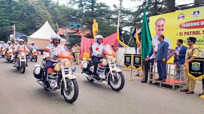 हिमाचल पुलिस को मिली हाई विजिबिलिटी वाली 25 पेट्रोलिंग मोटर साइकिल