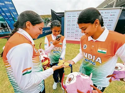 तीरंदाजी   भारतीय महिला टीम ने लगायी स्वर्ण पदकों की हैट्रिक