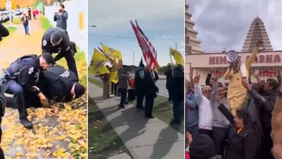 canada violent clash  ब्रैम्पटन के हिंदू मंदिर ने ‘हिंसक बयानबाजी  के आरोप में पुजारी को निलंबित किया