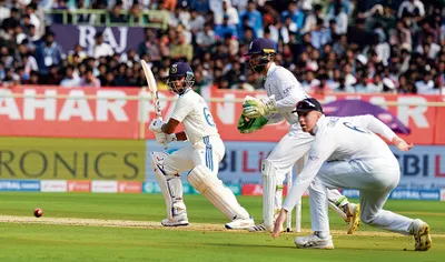 दूसरा क्रिकेट टेस्ट जायसवाल का नाबाद शतक  भारत 6 विकेट पर 336