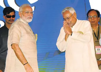बिहार के मुख्यमंत्री नीतीश कुमार ने की प्रधानमंत्री मोदी से मुलाकात