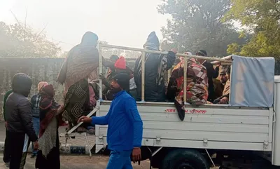 बेघर लोगों को सड़कों से उठाकर आश्रय स्थल पहुंचाया