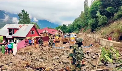 हिमाचल  उत्तराखंड में जारी बचाव कार्य  गंदेरबल में बादल फटा