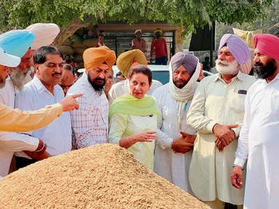 पूर्व सांसद परनीत कौर का किसानों ने किया विरोध