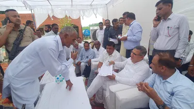 haryana news  जनता दरबार में नहीं पहुंचे sdo व je  कृषि मंत्री गुर्जर ने किया सस्पेंड