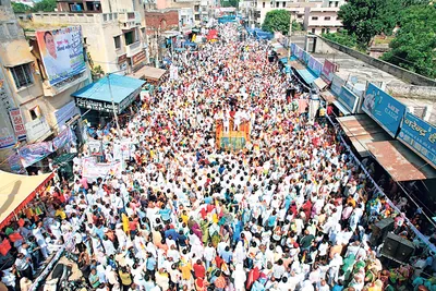 निर्दलीय प्रत्याशी राजेश जून के रोड शो में उमड़ा जनसैलाब