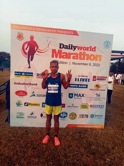 एथलीट अनिल ने डेली वर्ल्ड मैराथन में पाया चौथा स्थान