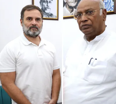 rahul kharge jk visit  खड़गे व राहुल गांधी दो दिवसीय जम्मू कश्मीर दौरे पर  पहले श्रीनगर जाएंगे