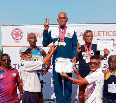 बुजुर्ग धावक रामकिशन ने नेशनल चैंपियनशिप में जीते 5 स्वर्ण पदक