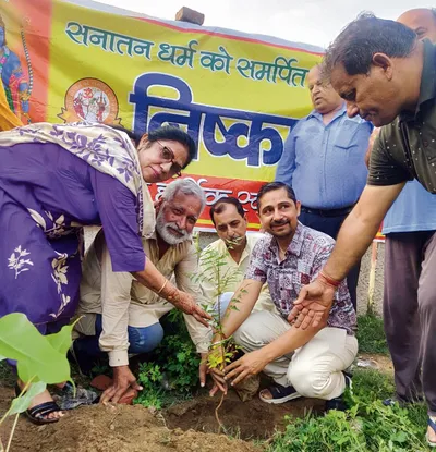 ‘निष्काम’ संस्था ने रोपी त्रिवेणी