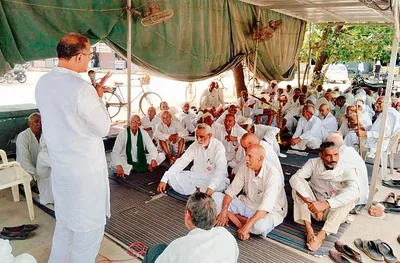 कांग्रेस नेता ईश्वर सिंह भीखेवाला ने किया किसानों का समर्थन