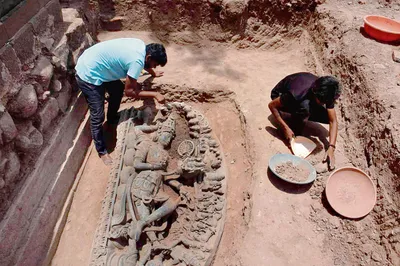 महाराष्ट्र के सिंदखेड राजा शहर में मिली ‘शेषशायी विष्णु’ की विशाल मूर्ति