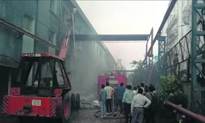 कुंडली औद्योगिक क्षेत्र की दो फैक्टरियों में आग का तांडव  भारी नुकसान